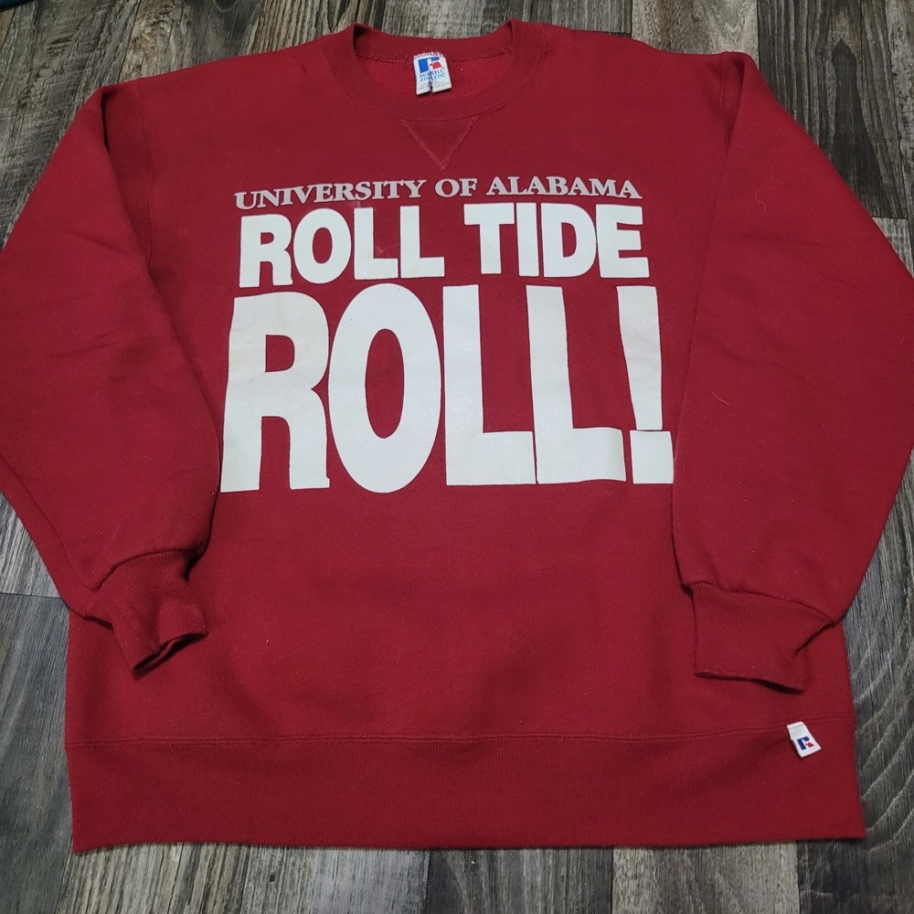 Vintage Alabama Crimson Tide Roll Tide Sweatshirt Mens XL Red Russell Athletic